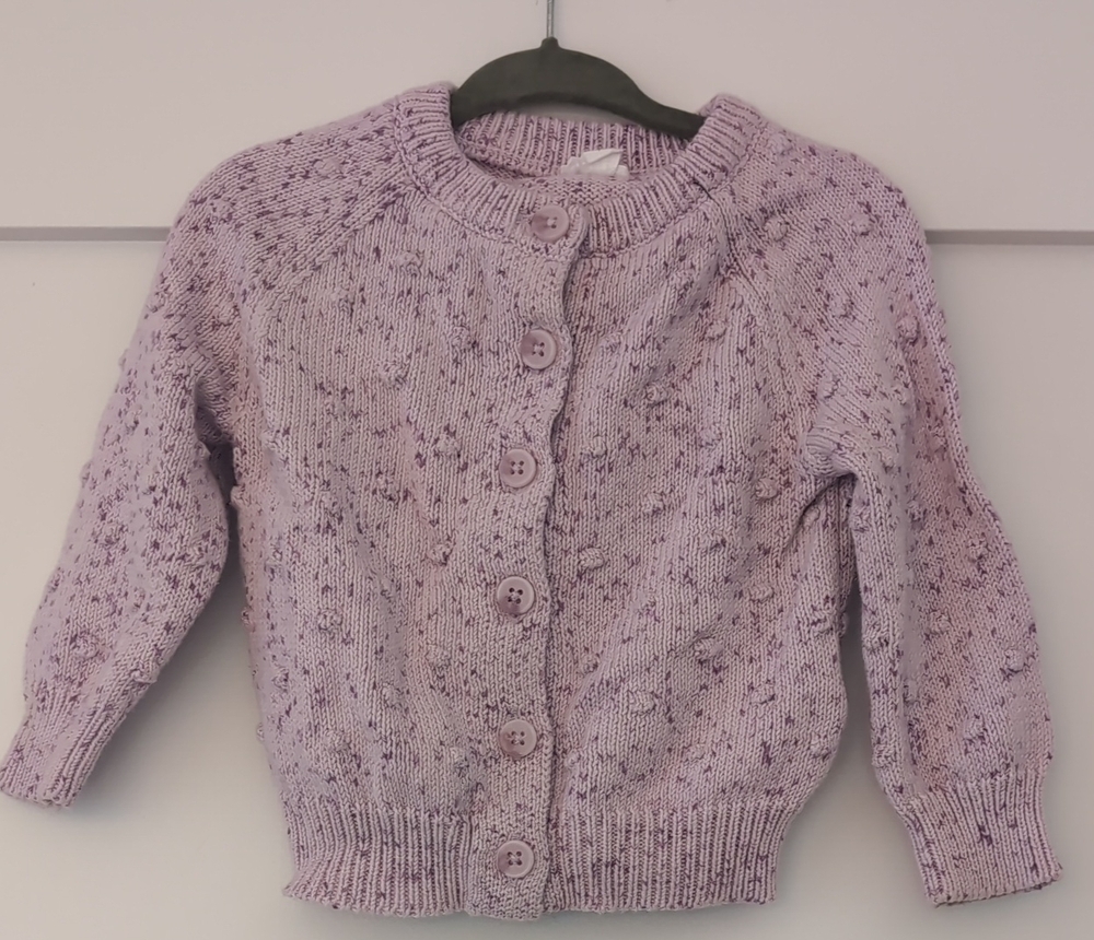 Like New Jamie Kay Dotty Cardigan, Lilac Fleck, Sz1